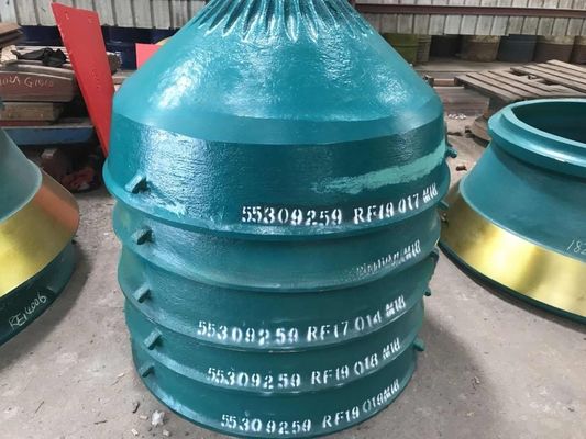 GP300 Высокомангановая горная конусовая дробилка Конкавная мантия Болочная подкладка Запчасти для износа