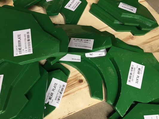 Использованная пластина износа B6900 VSI для деталей конусового дробилки с вертикальным ударом вала в добыче руды